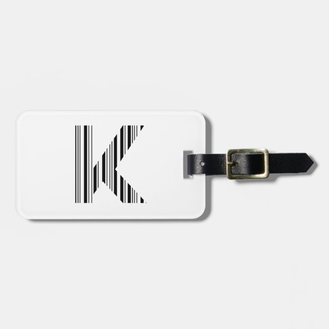 SCHREIBEN K BAR CODE Erstes erstes Barcode-Muster Gepäckanhänger (Vorderseite horizontal)