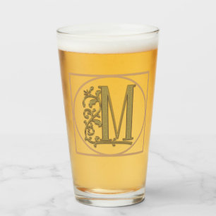 SCHREIBEN M MONOGRAM Schöne Hochzeit Neues Zuhause Glas