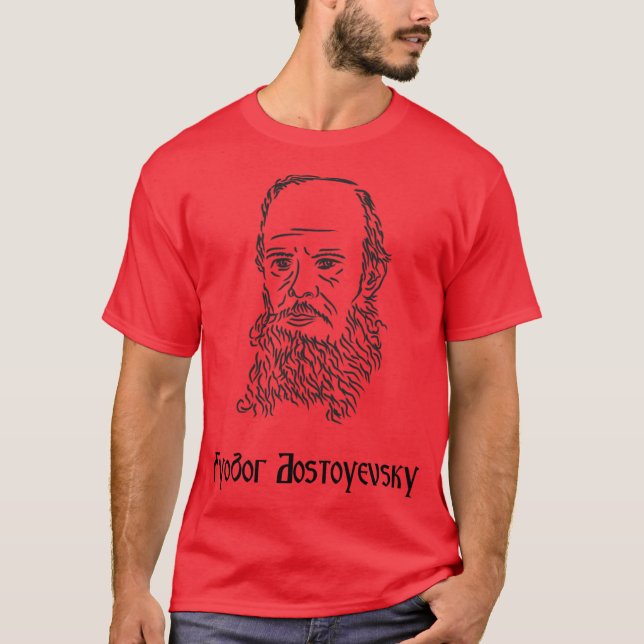 Schreiben mit Fyodor Dostojewski T-Shirt (Vorderseite)