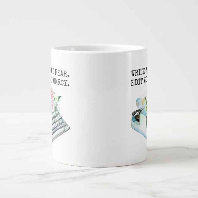 Schreiben ohne Angst bearbeiten ohne Gnade | VINTA Jumbo-Tasse (Vorderseite)
