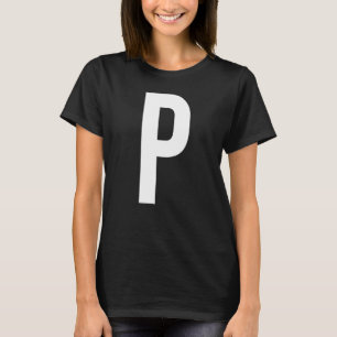 SCHREIBEN P ALPHABET MONOGRAMM INITIAL T-Shirt