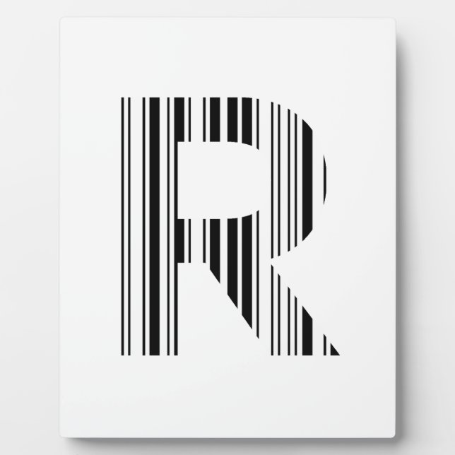 SCHREIBEN R BAR CODE Erste erste Barcode-Muster Fotoplatte (Vorderseite)