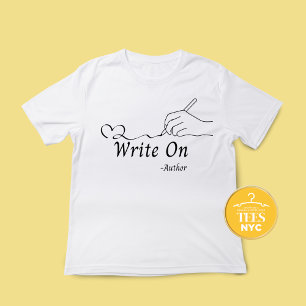Schreiben Sie auf Autor lange Schlange T-Shirt