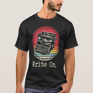 Schreiben Sie auf Schriftsteller Retro Autor Vint T-Shirt