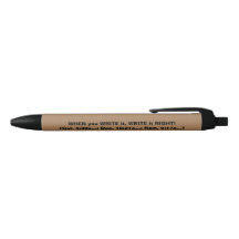 Schreiben Sie den richtigen Pen