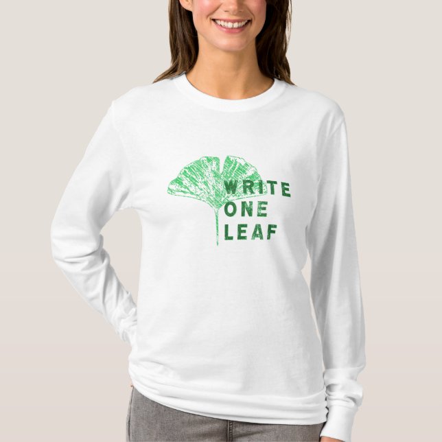 Schreiben Sie einen Blatt Merch | Gingko T-Shirt (Vorderseite)