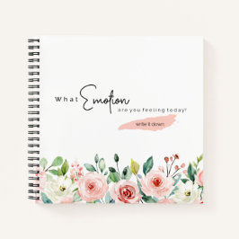 Schreiben Sie Ihre Emotionen auf Ihrem Notebook Notizbuch
