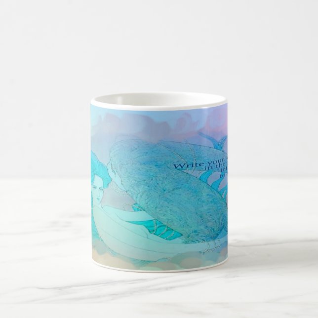 Schreiben Sie Ihre Geheimnisse in den Sand Kaffeetasse (Mittel)