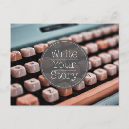 Schreiben Sie Ihre Geschichte Postkarte