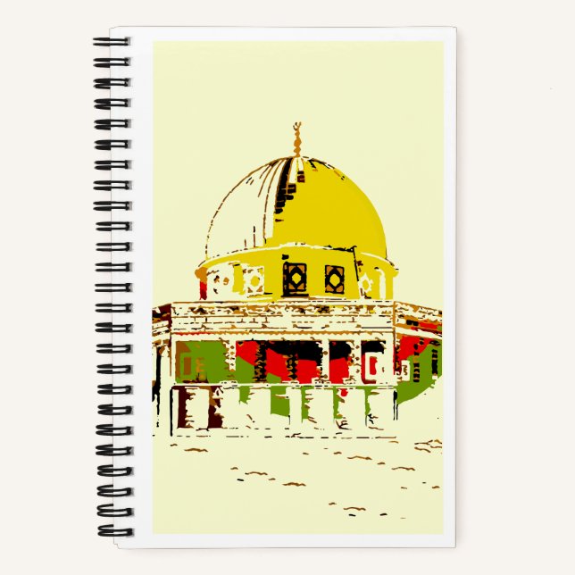 Schreiben Sie Ihre Reise: Dome of the Rock Noteboo Notizbuch (Vorderseite)