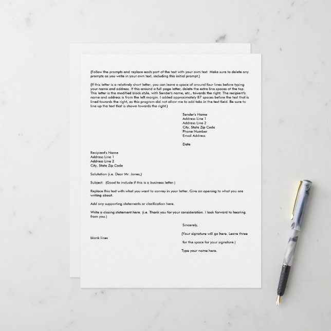 Schreiben Sie Ihren eigenen Buchstaben, die Schrei Briefbogen (Vorderseite/Rückseite Beispiel)