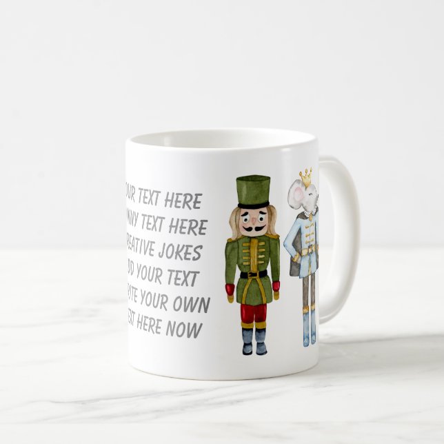 Schreiben Sie Ihren Text Niedliche Wasserfarbe Nut Kaffeetasse (VorderseiteRechts)
