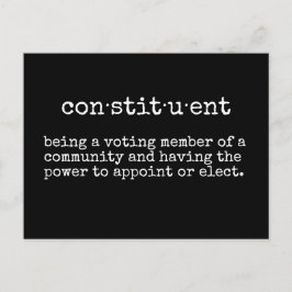 Schreiben Sie Ihren Vertreter Postkarte