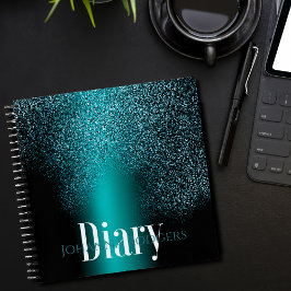 Schreiben Sie in festlich tiefgrün: anpassbares Ta Notizbuch