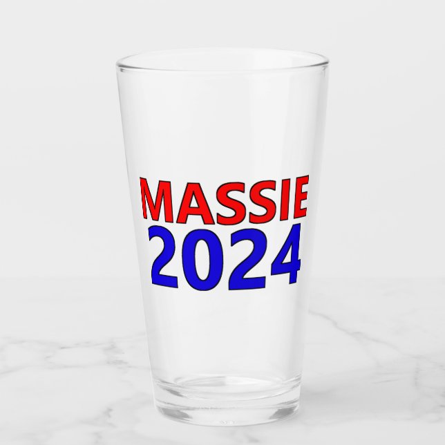 Schreiben Sie in Rep. Thomas Massie für Präsident  Glas (Vorderseite)