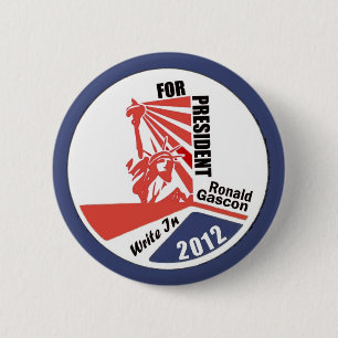 Schreiben Sie in Ronald, der für Präsidenten 201 Button