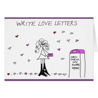 Schreiben Sie Liebe-Buchstaben Crazyhair Karte