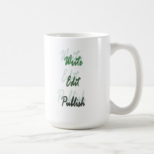 Schreiben Sie redigieren veröffentlichen Tasse (Rechts)