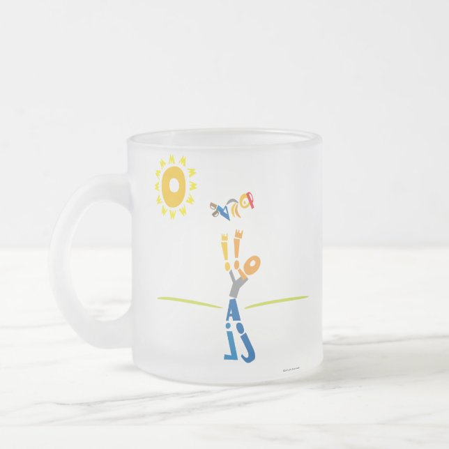 Schreiben Sie Vater-Tasse - den glücklichen Mattglastasse (Links)