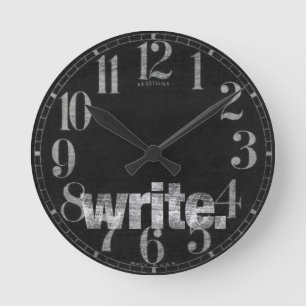 Schreiben Sie: Verfasser, freiberuflicher Runde Wanduhr