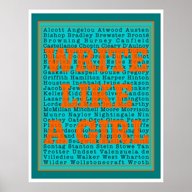 Schreiben Sie wie eine Aquamarine Girl-Printwerbun Poster (Vorne)