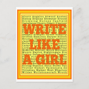 Schreiben Sie wie eine Girl-Citrus Postkarte