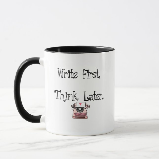 Schreiben Sie zuerst, denken Sie neuere Tasse (Links)