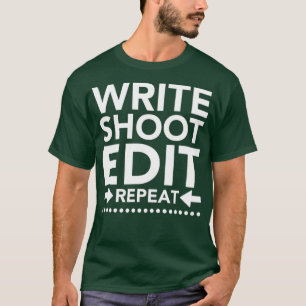 Schreiben von Filmmaterial zum Bearbeiten von Wied T-Shirt