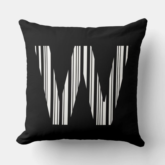 SCHREIBEN W BAR CODE Erstes erstes Barcode-Muster Kissen (Vorderseite)