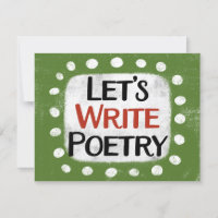 Schreiben wir Poesie-Grußkarte
