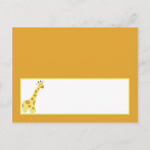 Schreibende Platzkarte Jungle Babies Postkarte