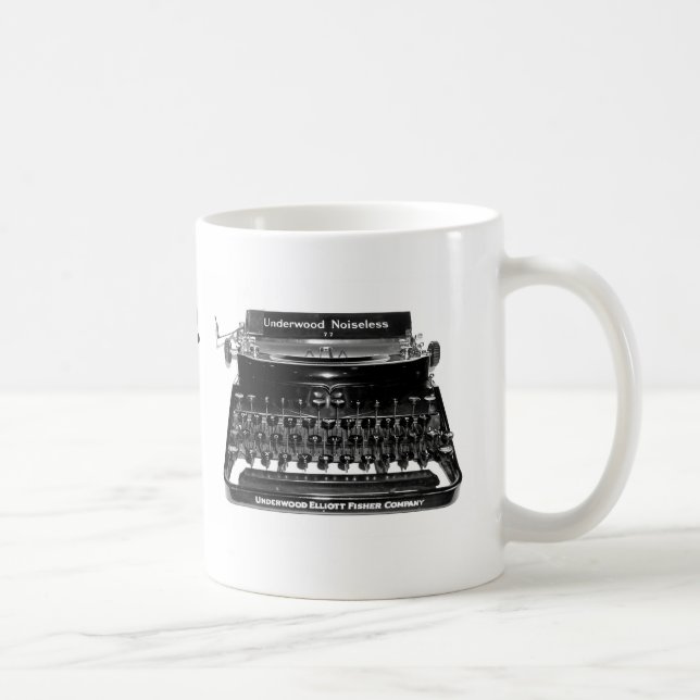 SCHREIBENS-MASCHINE Verfasser-Tasse Kaffeetasse (Rechts)