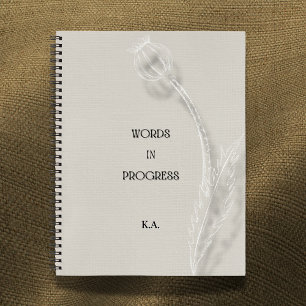 Schreibheft 'Words in Progress' Minimalistisches S Notizbuch