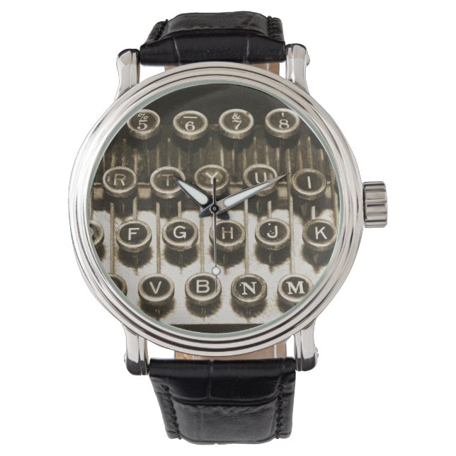 Schreibmaschine Armbanduhr (Vorderseite)