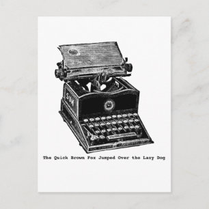 Schreibmaschine, der schnelle BrownFox… Postkarte