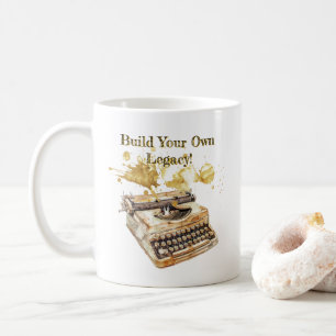 Schreibmaschine des Autors "Bauen Sie Ihr eigenes  Kaffeetasse