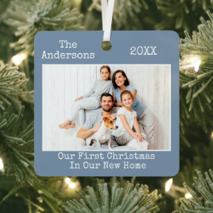 Schreibmaschine Erste Weihnachtsfeier New Zuhause  Ornament Aus Metall