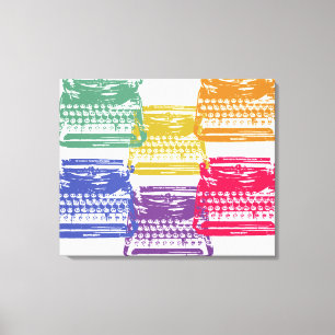 Schreibmaschine - Multicolor Leinwanddruck