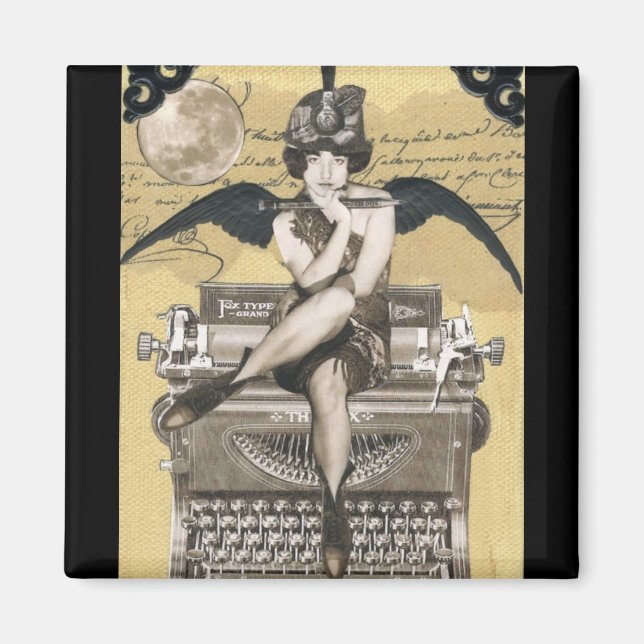 Schreibmaschine Muse Magnet (Vorne)