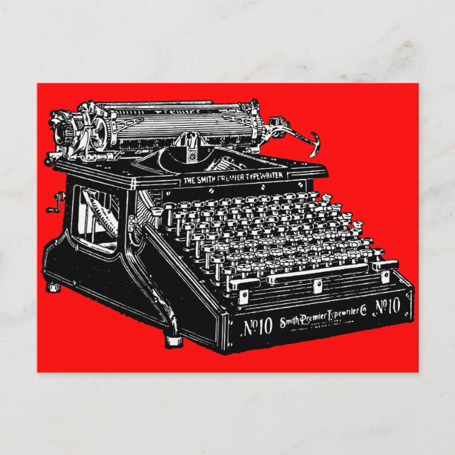 Schreibmaschine Postkarte (Vorderseite)