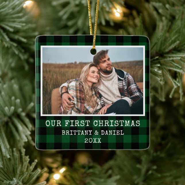 Schreibmaschine Schriftart Green Kariert Couple Fi Keramikornament (Baum)