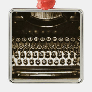 Schreibmaschine Silbernes Ornament