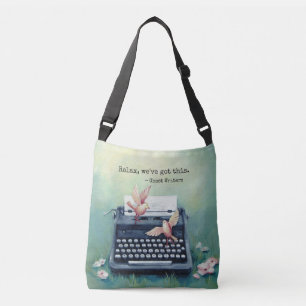 Schreibmaschine u. Vogel "got diese" Crossbody Tragetaschen Mit Langen Trägern