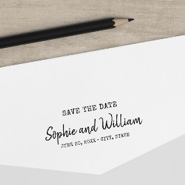 Schreibmaschine und Script Save the Date Hochzeit Permastempel