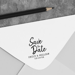 Schreibmaschine und Skript Save the Date Permastempel