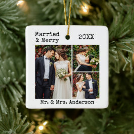 Schreibmaschine Verheiratet und fröhliche Hochzeit Keramikornament