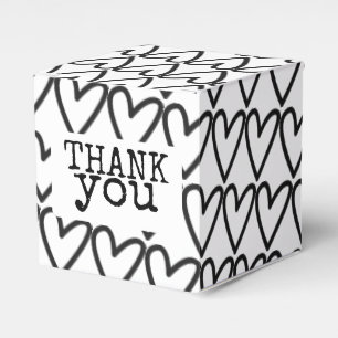 Schreibmaschine Vielen Dank Herz Pattern Wedding Geschenkschachtel