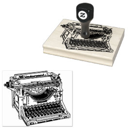 Schreibmaschine Wood Handle Art Briefmarke Gummistempel
