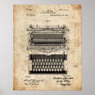 Schreibmaschinenpatent Poster