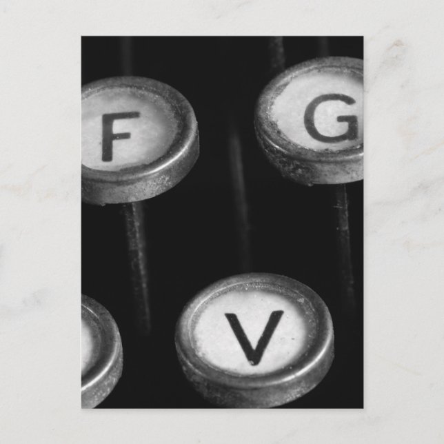 Schreibmaschinentest Postkarte (Vorderseite)